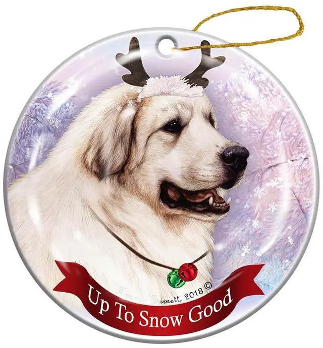 Main image of Holiday Pet Gifts Great Pyrenees Dog Porcelain Christmas Ornament