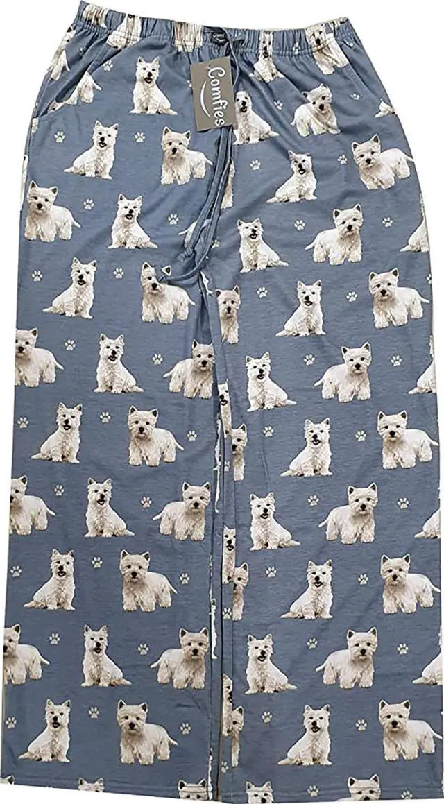 Main image of Westie Unisex Lightweight Cotton Blend Pajama Bottoms- X-Large