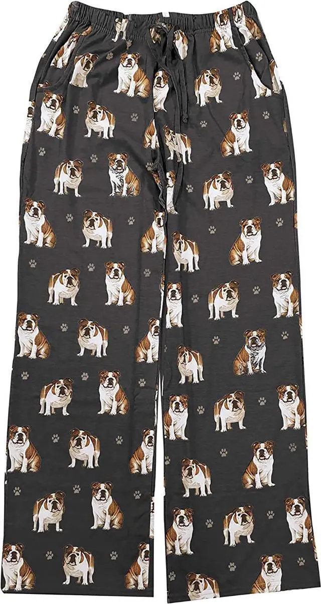 Main image of Bulldog Unisex Lightweight Cotton Blend Pajama Bottoms- Large
