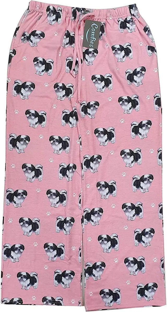 Main image of Shih Tzu Unisex Lightweight Cotton Blend Pajama Bottoms- Medium