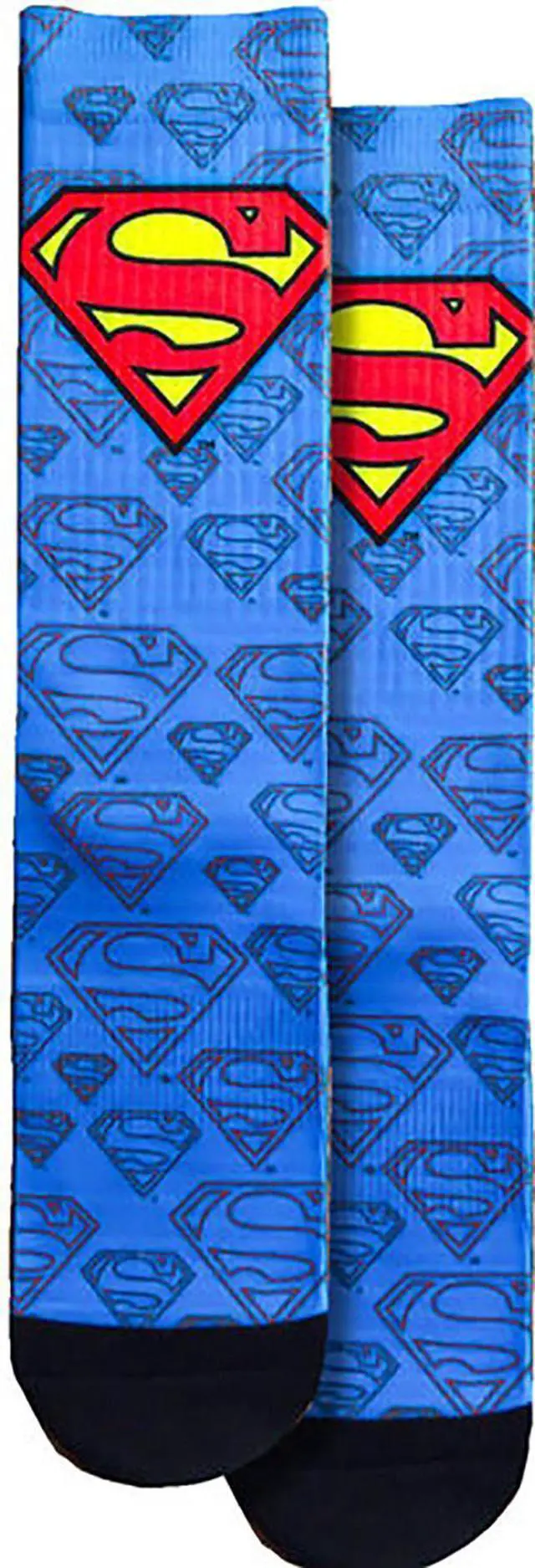 Main image of Spoontiques Superman Logo Crew Socks - SHOE SIZE (5-10 Men) (7-12 women)