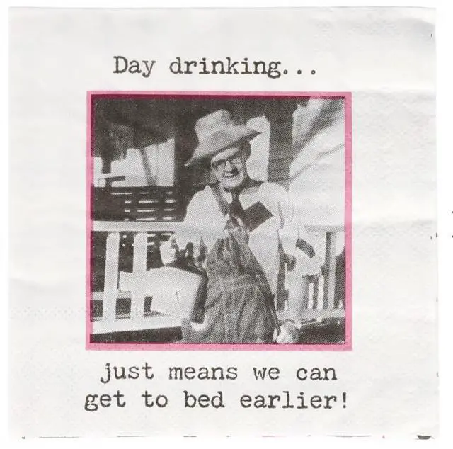 Main image of Primitives Trash Talk Paper Beverage Napkins, 5" x 5", 20/pk, Day Drinking