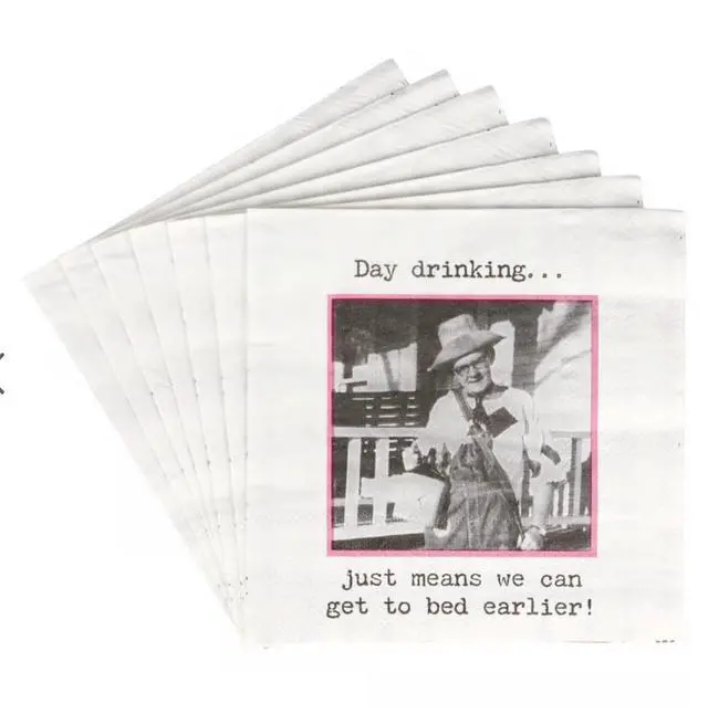 Alt view image 2 of 4 - Primitives Trash Talk Paper Beverage Napkins, 5" x 5", 20/pk, Day Drinking