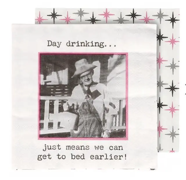 Alt view image 4 of 4 - Primitives Trash Talk Paper Beverage Napkins, 5" x 5", 20/pk, Day Drinking