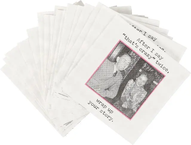 Alt view image 2 of 4 - Trash Talk Paper Beverage Napkins, 5" x 5", 20/pk, That's Crazy Twice, Wrap Up