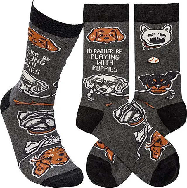 Main image of Primitives by Kathy 113094 I'd Rather Be Playing with Puppies Socks