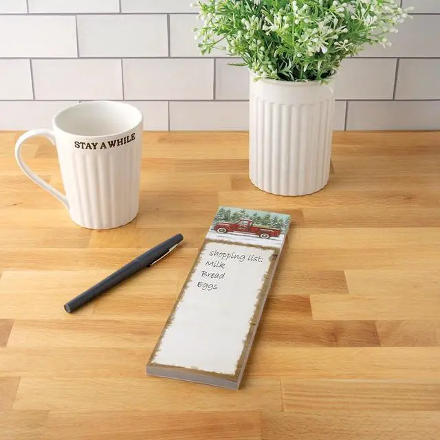 Alt view image 2 of 2 - Primitives by Kathy 113552 Red Truck Magnetic List Notepad