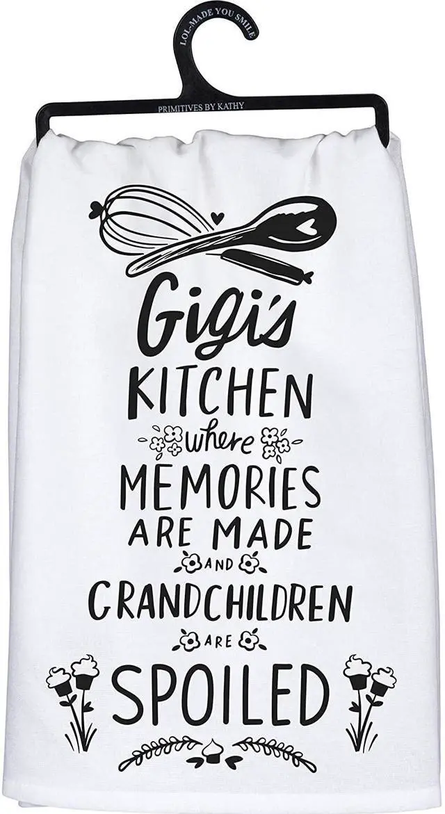 Main image of Primitives by Kathy Kitchen Dish Towel - Gigi's Kitchen Where Memories are Made