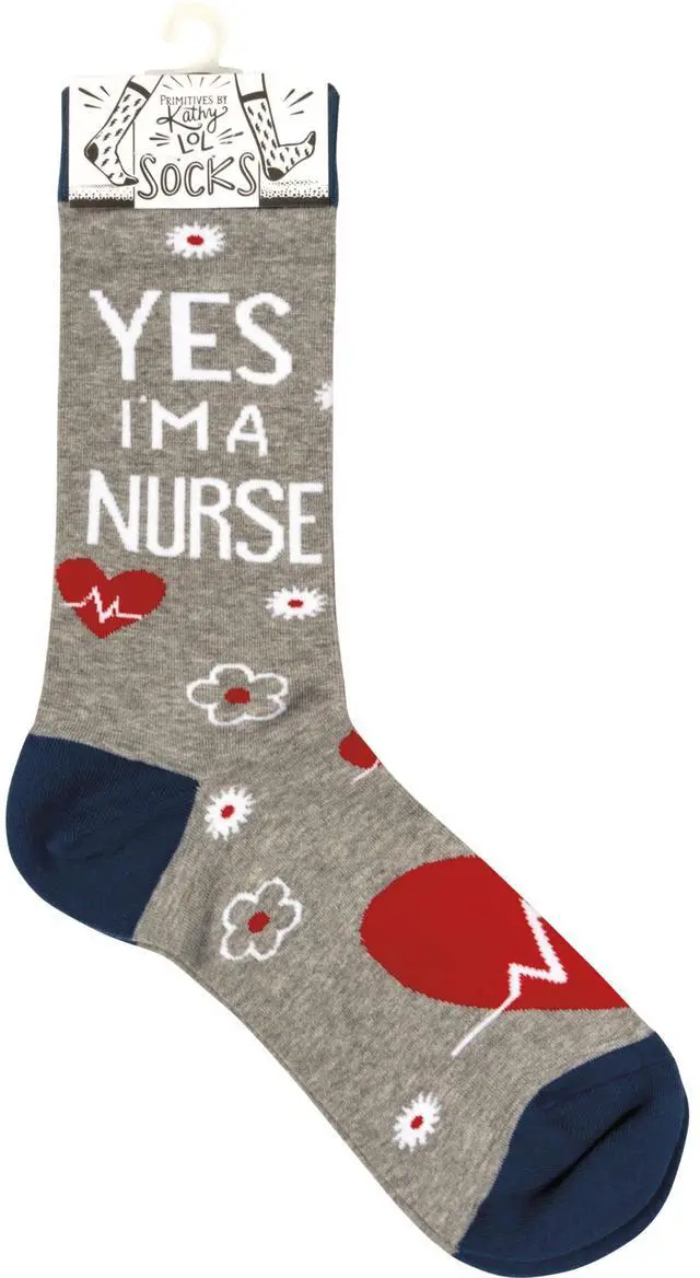 Alt view image 3 of 3 - Primitives by Kathy Yes, I'm a Nurse No I Don't Wanna Look at it Socks