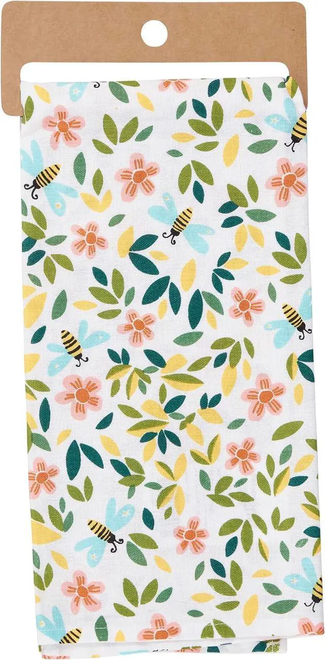 Alt view image 2 of 3 - Primitives by Kathy Kitchen Towel - Be Happy, 26"