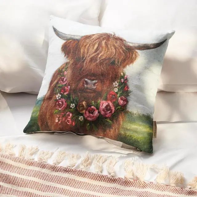 Alt view image 4 of 4 - Primitives By Kathy Floral Highland Pillow, 16" x 16"