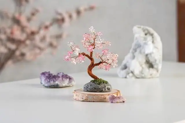 Alt view image 2 of 2 - Ganz Crystal Expressions Acrylic Cherry Blossom Beaded Tree Figurine, 5.25"