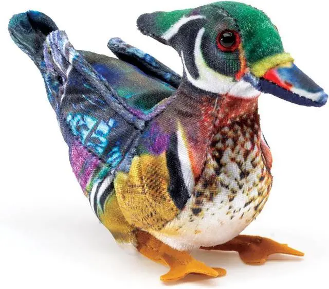 Alt view image 2 of 4 - Folkmanis Mini Wood Duck Finger Puppet