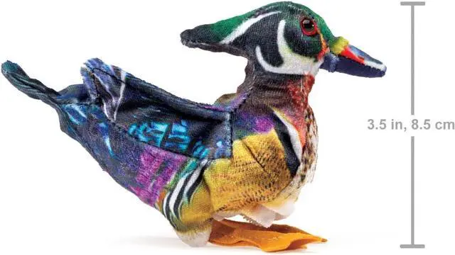 Alt view image 3 of 4 - Folkmanis Mini Wood Duck Finger Puppet