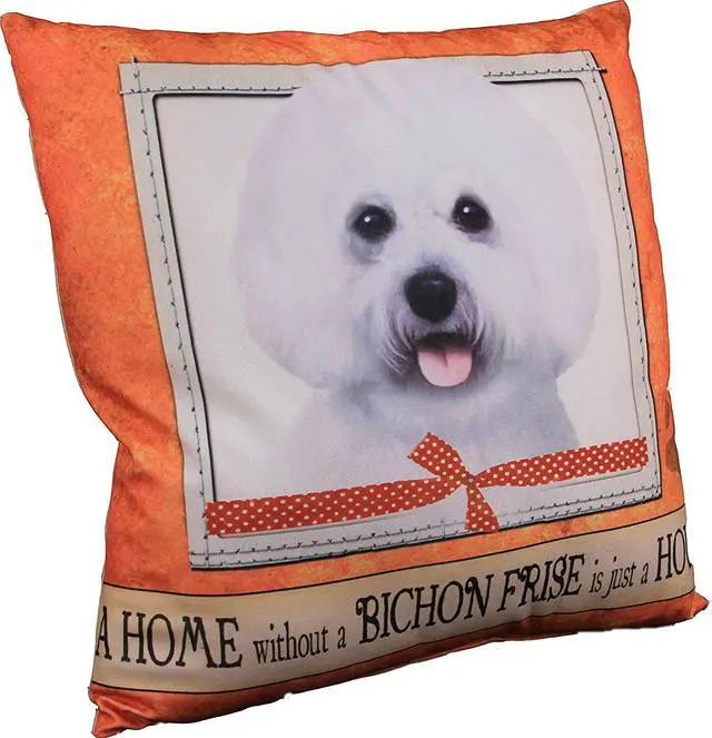 Main image of E&S Pets Large Dog Design Throw Pillow 16 x 16 inches - Bichon Frise