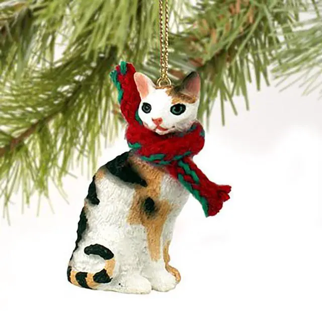 Main image of Conversation Concepts Tortoise and White Cornish Rex Original Ornament