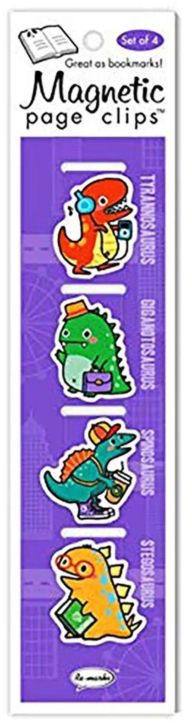 Main image of Re-marks Cute Dinosaurs Magnetic Page Clips