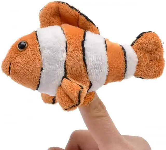 Main image of Unipak 1155FI Orange Clown Fish Plush Finger Puppet, 5-inch Length