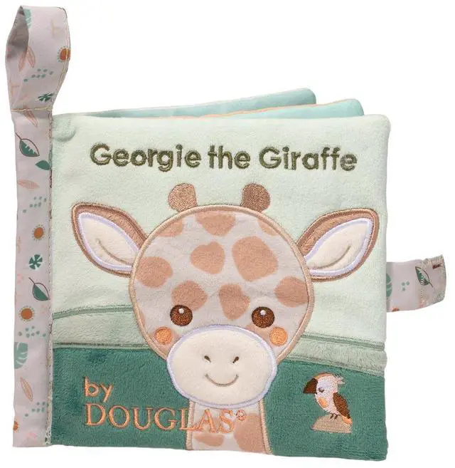 Main image of Douglas Toys Georgie Giraffe Soft Activity Book, 6" Square