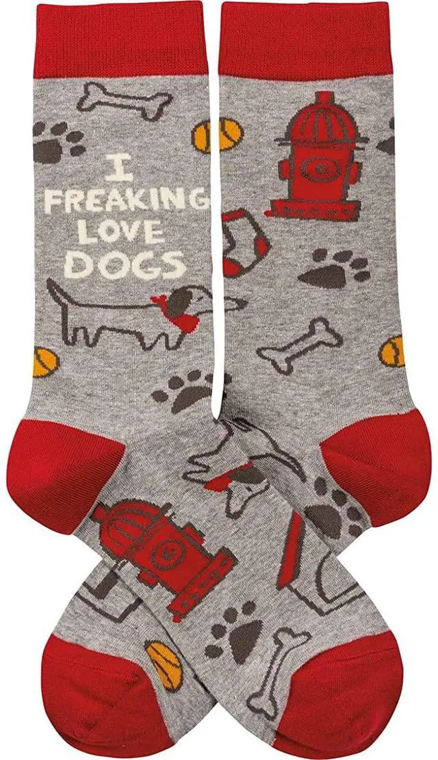 Alt view image 2 of 4 - Primitives by Kathy 113729 - I Freaking Love Dogs Socks