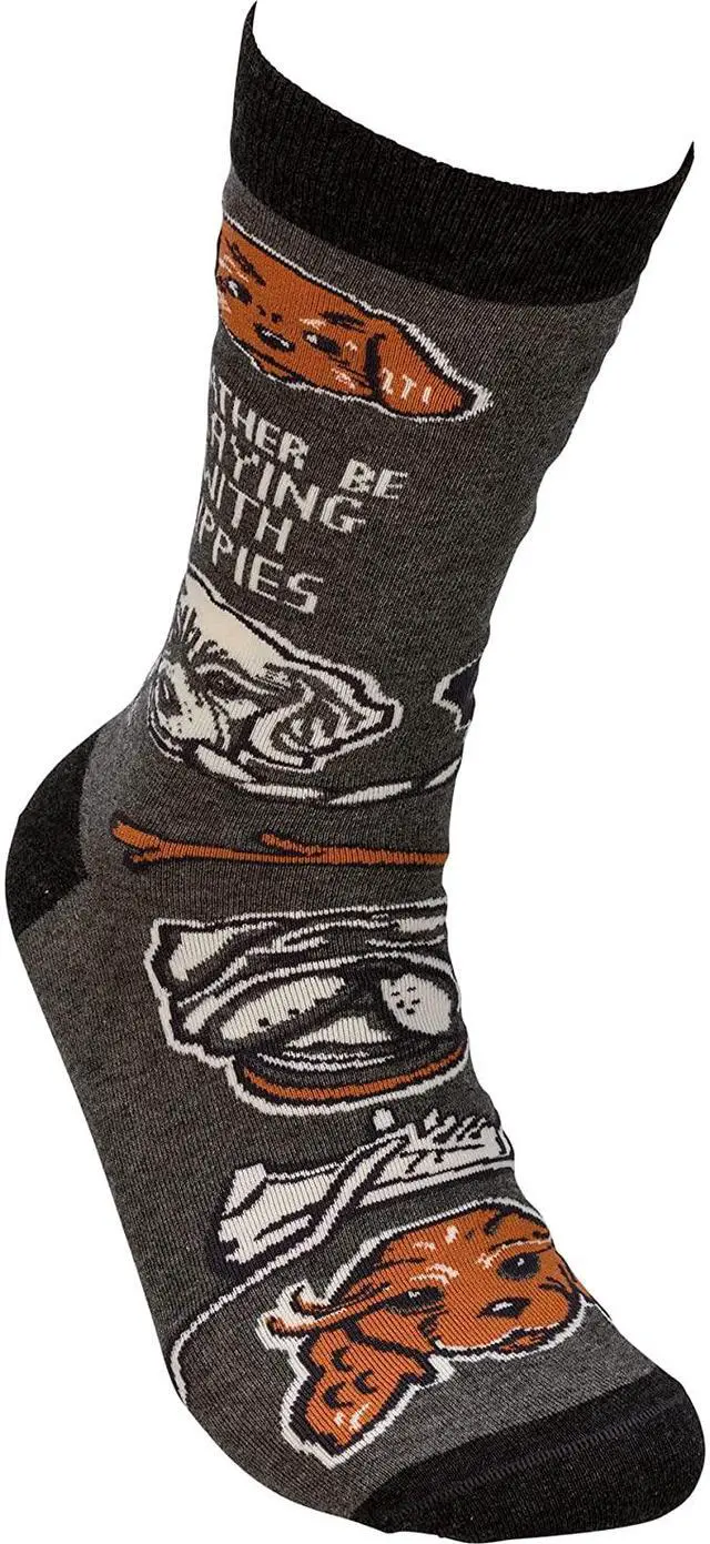 Alt view image 2 of 4 - Primitives by Kathy 113094 I'd Rather Be Playing with Puppies Socks