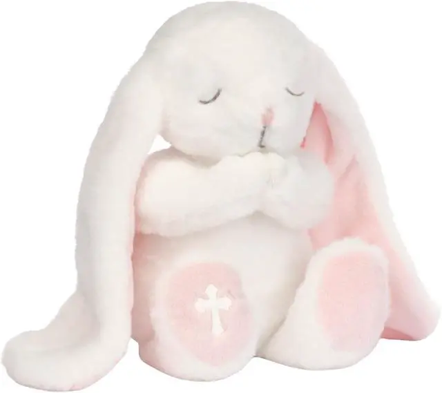 Alt view image 2 of 4 - Lambs & Ivy Heaven Sent Baptism White Plush Bunny Stuffed Animal Toy - Precious