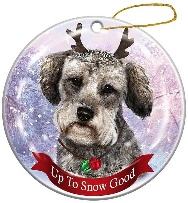 Main image of Holiday Pet Gifts Schnoodle Dog Porcelain Christmas Ornament