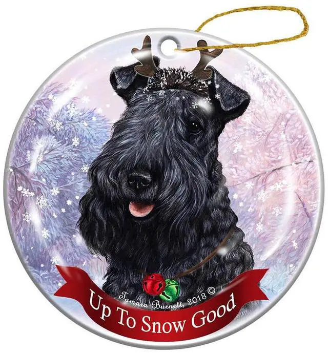 Main image of Holiday Pet Gifts Kerry Blue Terrier Dog Porcelain Christmas Ornament