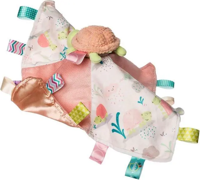 Main image of Taggies Soothing Sensory Stuffed Animal Security Blanket with Tags, Tippy Turtle
