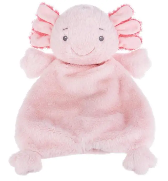 Main image of Ganz Bubbles Axolotl Flat-A-Pat Plush Stuffed Animal Baby Blanket, 18"