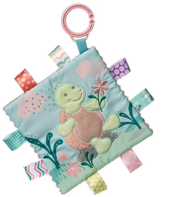 Main image of Taggies Crinkle Me Toy with Paper, Squeaker & Sensory Tags, 6 x 6", Tippy Turtle
