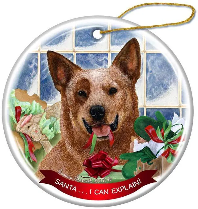 Main image of Australian Cattledog Red Tick Dog Porcelain Hanging Ornament Pet Gift