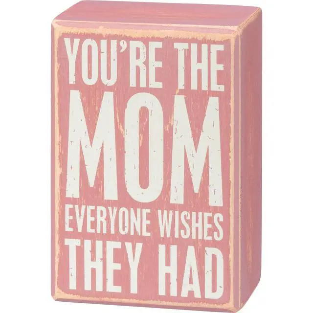 Alt view image 2 of 3 - Primitives by You're The Mom Everyone Wishes They Had Box Sign And Socks Set