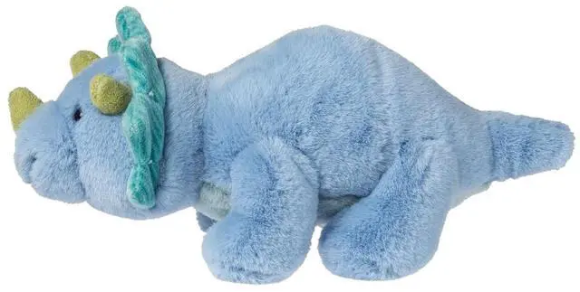 Alt view image 2 of 4 - Mary Meyer Stuffed Animal Soft Toy, Little Fossil Dino, Blue Triceratops, 6"