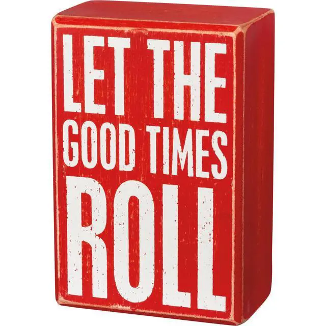 Alt view image 2 of 3 - Primitives by Kathy Box Sign & Sock Set - Let The Good Times Roll Giftable Set