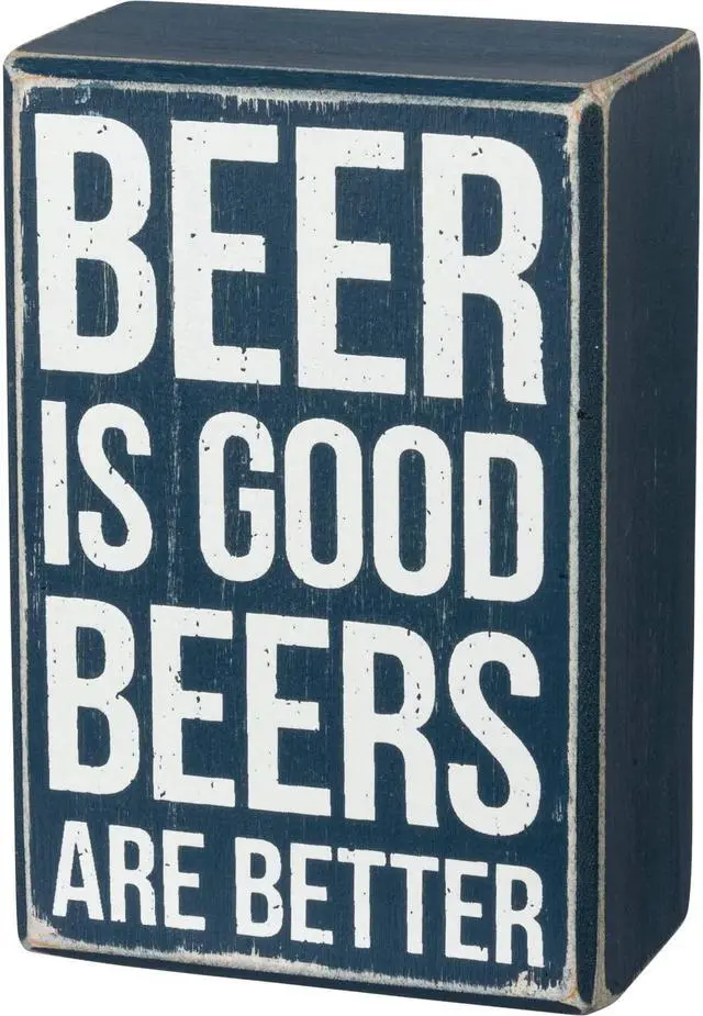 Alt view image 2 of 3 - Primitives by Kathy Box Sign/ Sock Set - Beer is Good Beers are Better