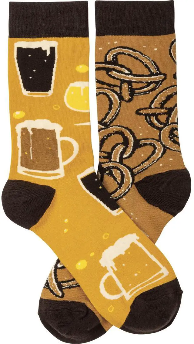 Main image of Primitives by Kathy Socks - Socks - Beer & Pretzels, One Size Fits Most