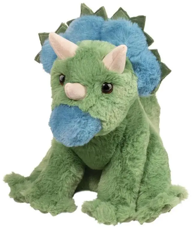 Main image of Douglas Roarie Soft Green Dino Triceratops Plush Stuffed Animal, 10" long