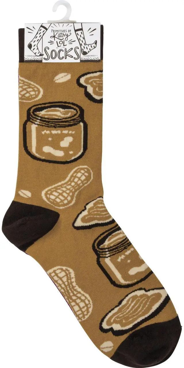 Alt view image 2 of 2 - Primitives by Kathy Socks - Socks - Peanut Butter & Jelly, One Size Fits Most