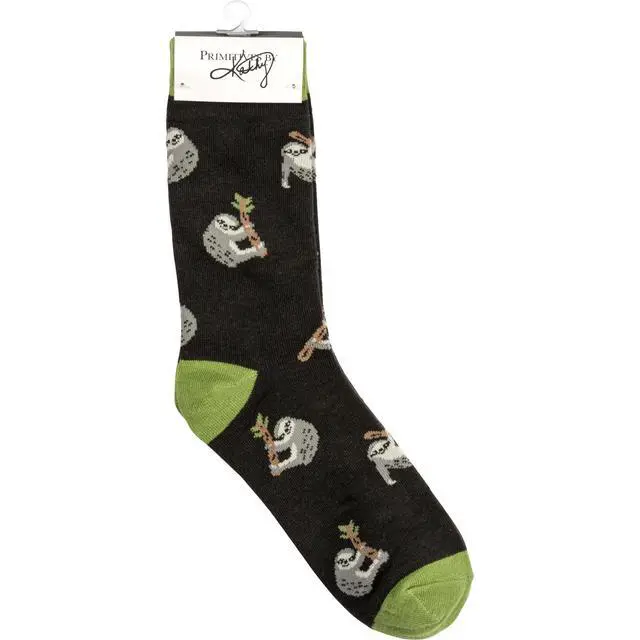 Alt view image 3 of 3 - Primitives by Kathy Box Sign/Sock Set - Don't Hurry Be Happy Sloth