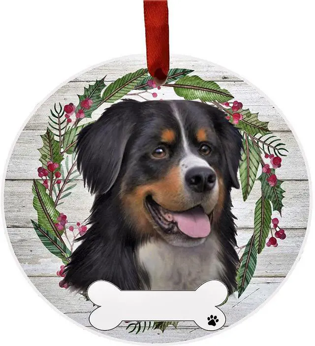 Main image of Bernese Mountain Ornament - E&S Pets, DIY Personalizable, Ceramic Round Ornament