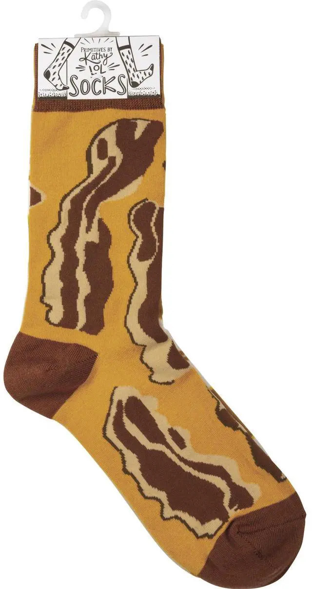 Alt view image 2 of 2 - Primitives by Kathy Socks - Socks - Bacon & Eggs, One Size Fits Most
