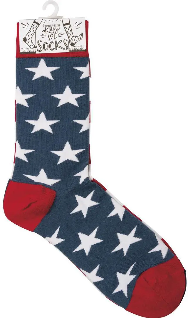 Alt view image 2 of 2 - Primitives by Kathy Socks - Socks - Stars & Stripes, One Size Fits Most