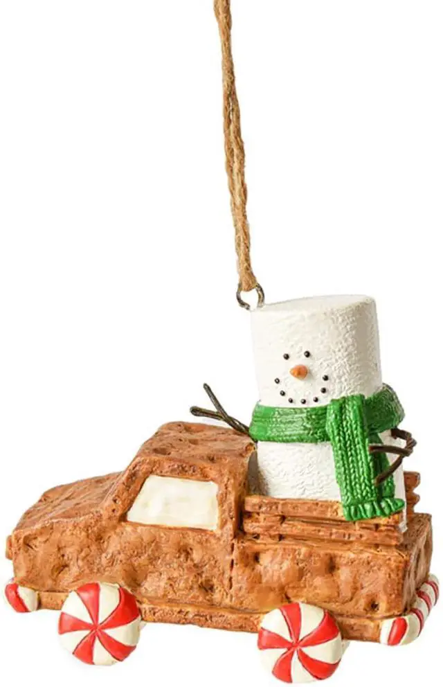 Main image of Ganz MX179707 S'Mores Graham Cracker Truck Decorative Hanging Ornament, 3 Inches