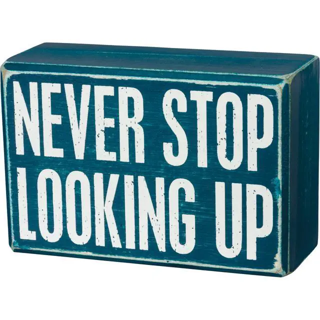 Alt view image 2 of 3 - Primitives by Kathy Box Sign/Sock Set - Never Stop Looking Up