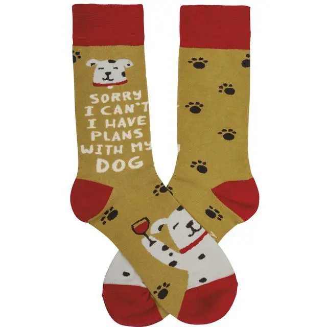 Alt view image 2 of 4 - Primitives by Kathy Socks - Socks - Sorry I Can't I Have Plans With My Dog