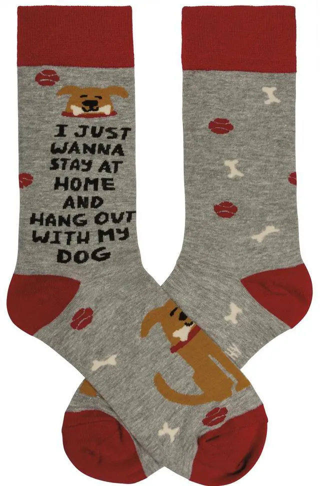Alt view image 2 of 4 - Primitives by Kathy Socks - Socks - I Just Wanna Stay Home and Hang With My Dog
