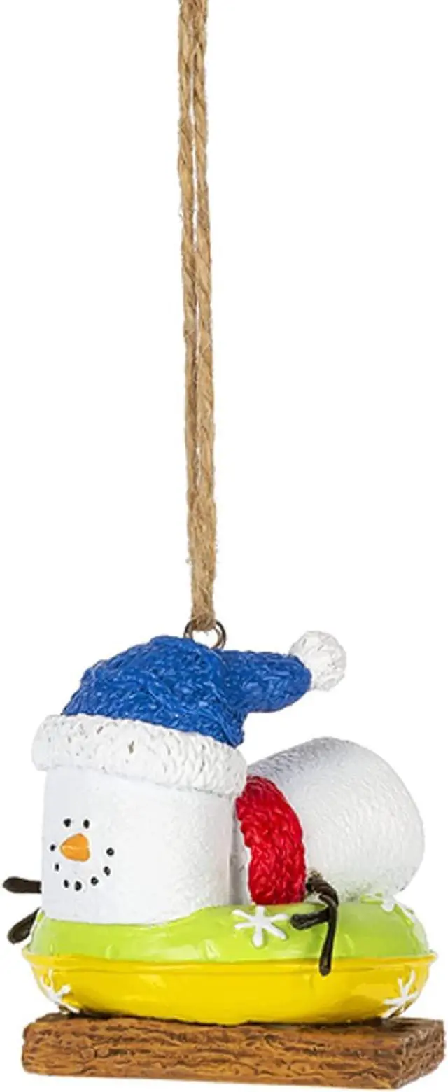 Alt view image 2 of 4 - Ganz S'mores Sledding & Tubing Christmas Ornaments, Polyresin, 2.25", Set of 2