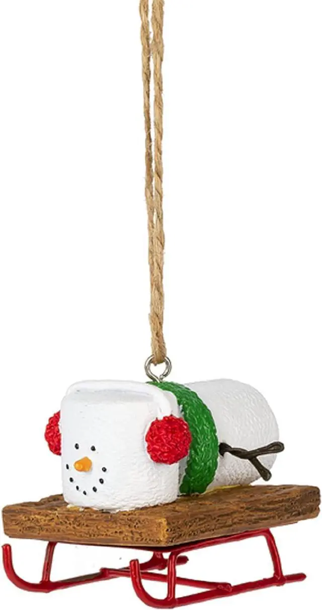 Alt view image 3 of 4 - Ganz S'mores Sledding & Tubing Christmas Ornaments, Polyresin, 2.25", Set of 2