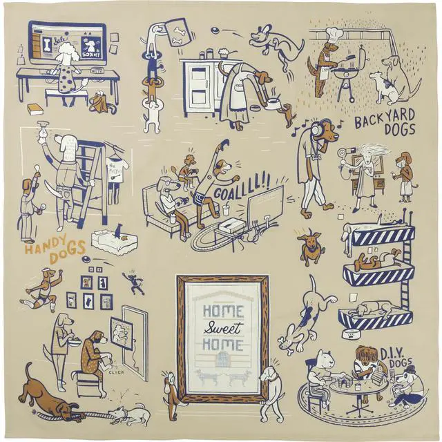 Main image of Primitives by Kathy Dish Towel - Home Sweet Home, Dog Lover